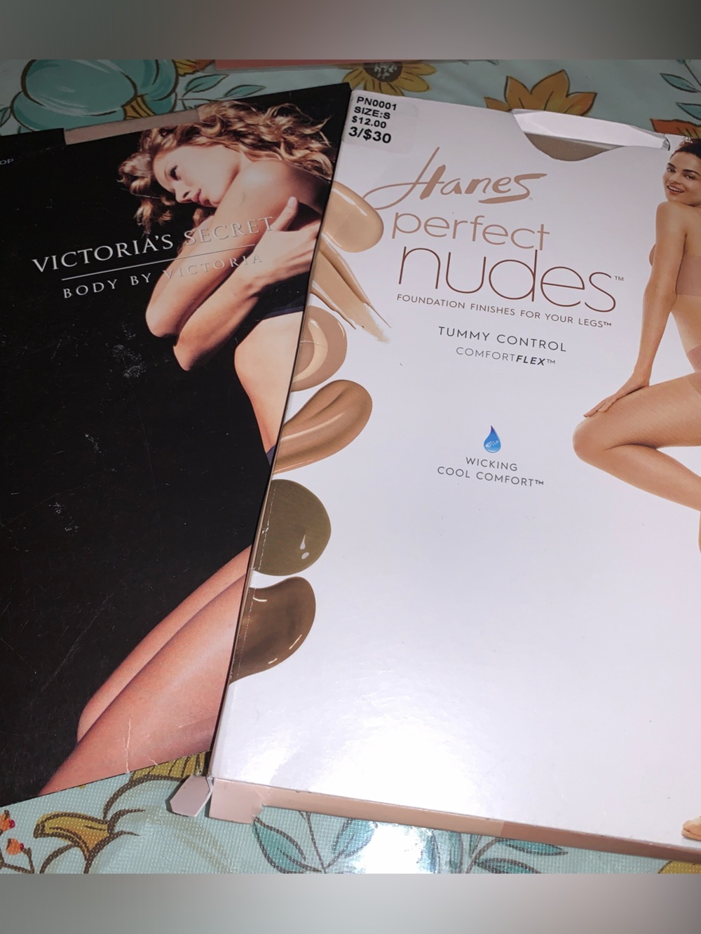 Hanes Perfect Nudes Sheer Pantyhose and body by Victoria’s Secret sheer Nude
